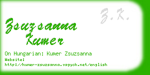 zsuzsanna kumer business card